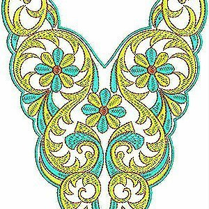 Bohemian Fashion Bead Top Blouse Embroidery Design