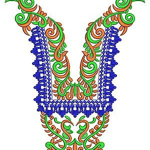 Ladies Fashionable Embroidery Neck Design