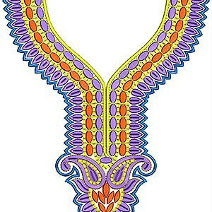 Lace Panel Dress Embroidery Design