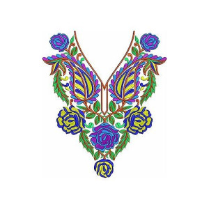 Lace Skirt Dress Embroidery Design