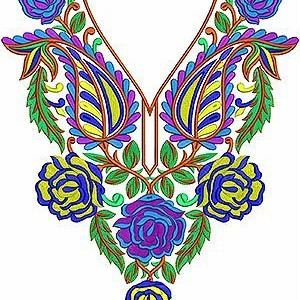 Lace Skirt Dress Embroidery Design