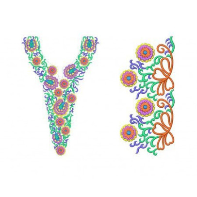 Pillow Designer Dress Embroidery Design