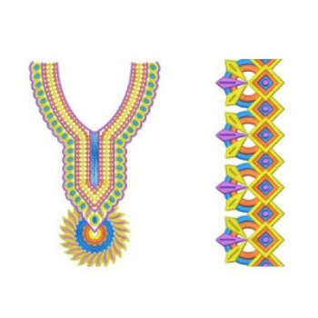 Marvellous Diamond Pattern Neck Design