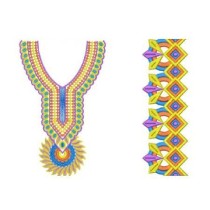 Marvellous Diamond Pattern Neck Design