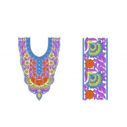 African Farasha Kaftan Embroidery Design