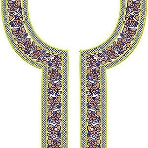 Lovely Floral Embroidery Neck Design