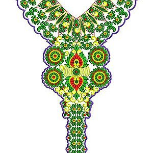 Arabian Clothing Long Neck Embroidery Design