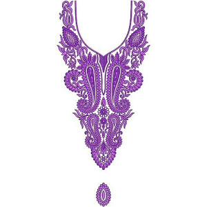 Algerian Women Clothing | Neck Embroidery Design