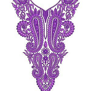 Algerian Women Clothing | Neck Embroidery Design