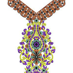 Strapless Embroidery Jalabiya Neck Design