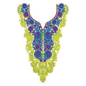 Lovely Look Hijab Caftan Embroidery Neck Design