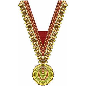 Long V Neck & Sleeve Embroidery Neck Design