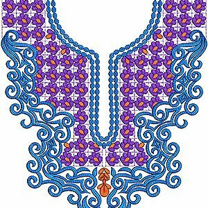 Latest Stylish High Embroidery Neck Design