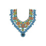 Beautiful V-Arched Neck Embroidery Design