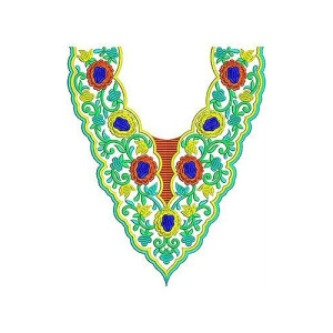 Maxi Dress Embroidery Neck Design