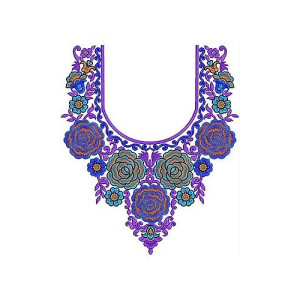 Embroidery Yoke Dresses Neck Design