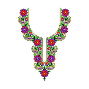 Gentlewoman Flower Pattern Embroidery Design