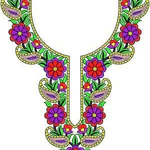 Gentlewoman Flower Pattern Embroidery Design