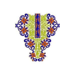 Ivory Dress Neck Embroidery Design
