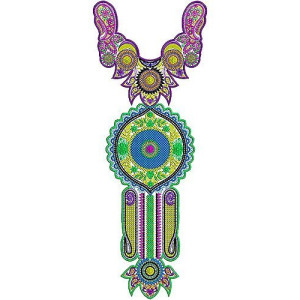 Latest Pakistani Neck Embroidery Design