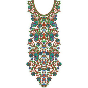 Brilliance Fabric Designer Neck Embroidery Design