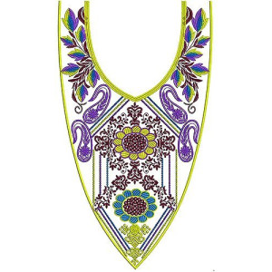 Morrocon Maxi Dress Embroidery Neck Design