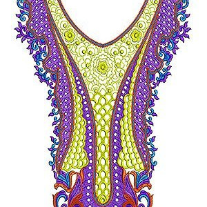 Algerian Jalabiya Dresses Long Neck Embroidery Design