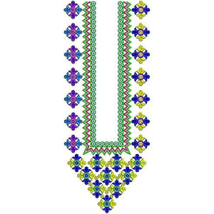 Georgette Fabric Embroidery Neck Dresses Design