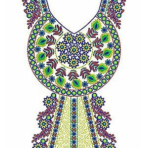 Kimono Dress Embroidery Design