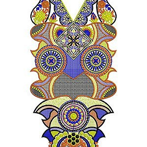 Embroidery Neckline Designs 4020