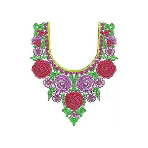 Arab Modest Traditional Clothing Yoke Embroidery Design