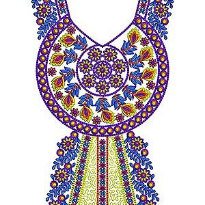 Tunician Fashion Round Neck Dresses Embroidery Design