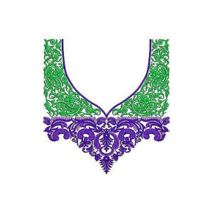 Tunician Fashion Boat Neck Embroidery Design