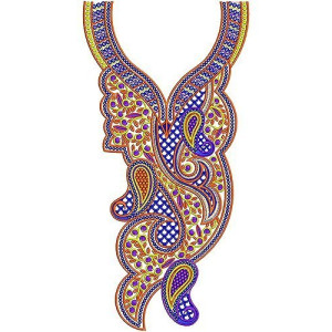 Designer Beige Spun Kurti Embroidery Design