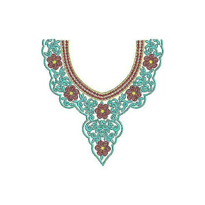 Boho Chic Neck Yoke Gala Embroidery Design