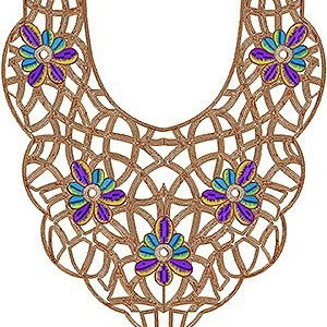 Gold Embroidery Bold Satin Dress Embroidery Design
