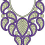Paisley Designer Neck Sequins Cording Embroidery Design