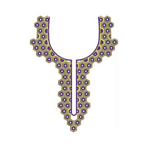 Tunisian Style Neck Embroidery Design