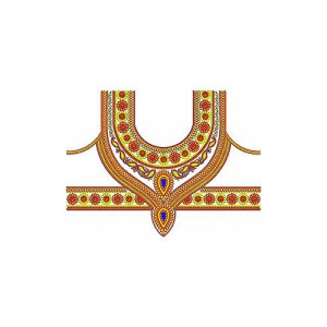 Bohemian Type Neck Embroidery Design
