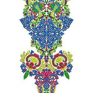 Tulle Beaded High Embroidery Design