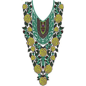The Embroidery Designs | Neck Yoke Gala Design