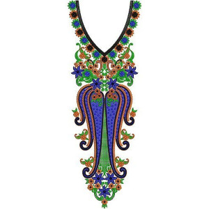 Long Chiffon Dress Neck Embroidery Designs