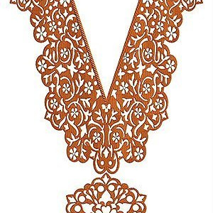 V-Neck Dress Embroidery Design