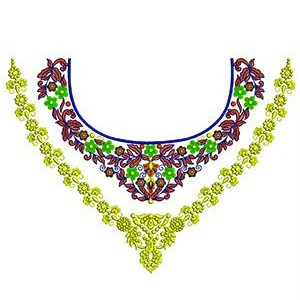 Round Neck Embroidery Design | Fashion Dresses