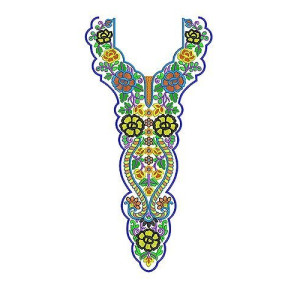Evening Party Dress Neck Embroidery Design