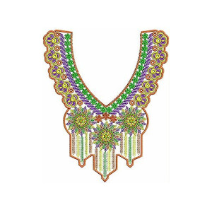 Neck Embroidery Design Pattern 4495
