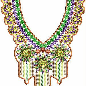 Neck Embroidery Design Pattern 4495
