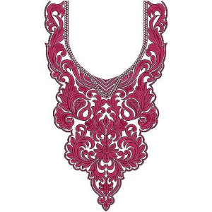 Argentina Fashion Dresses Collection Neck Yoke Embroidery Design