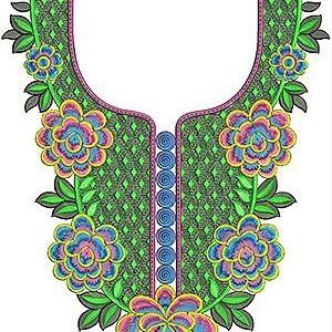 Nighty Neck Embroidery Designs 4527