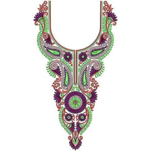 Sequined Pucci Dress Embroidery Neck Design